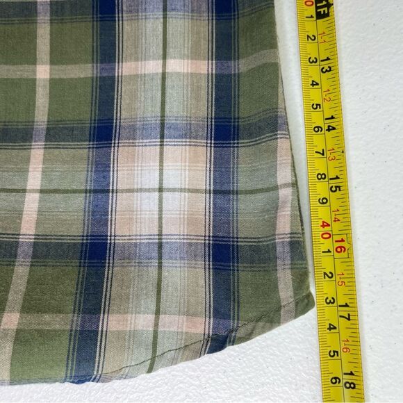 Wrangler Wrancher Green Blue Plaid Pearl Snap Long Sleeve Western Shirt Men XL - Picture 9 of 11